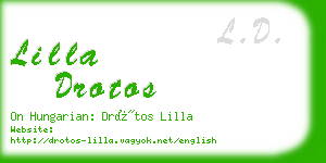 lilla drotos business card